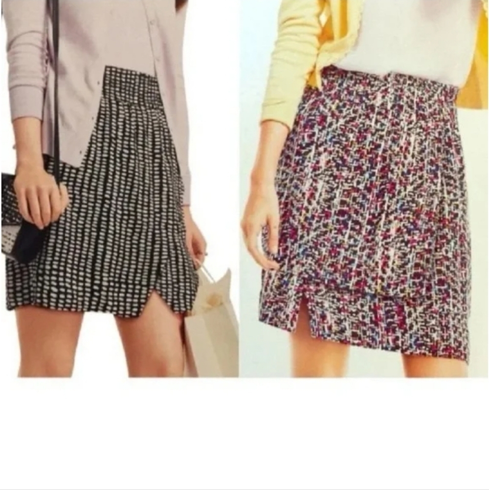 CAbi Reversible Faux Wrap Skirt Size S
